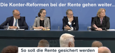 Rentenkommission präsentiert einen 33-fachen stacheligen Rentenstrauß – Kern: Die Renten-Konterreformen gehen weiter!